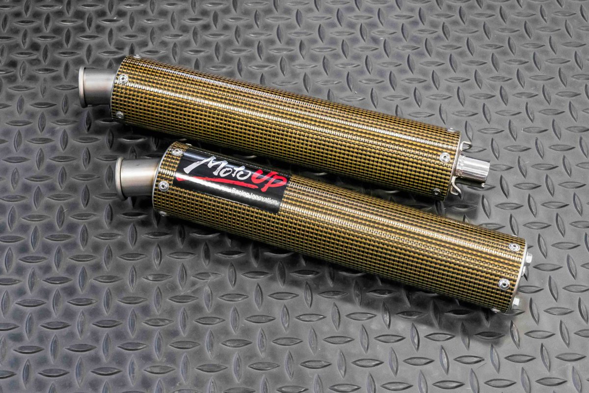 MotoUP チャンバー サイレンサー カーボンケブラー NSR250R MC21 18 MC28 ドッグファイト Jha 汎用　2本　t-2レーシング　チタン T2 チャンバー サイレンサー | パーツ 検